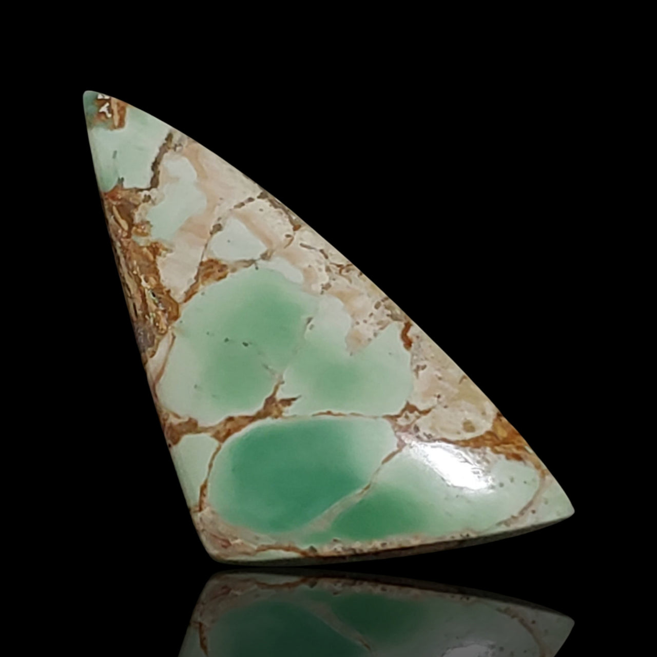 Natural FINE Variscite Cabochon. Size is approx. 35x17mm