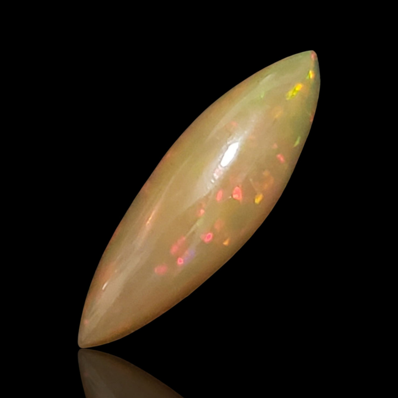 3Ct Natural Ethiopian Opal Cabochon. Size- approx. 22x7mm