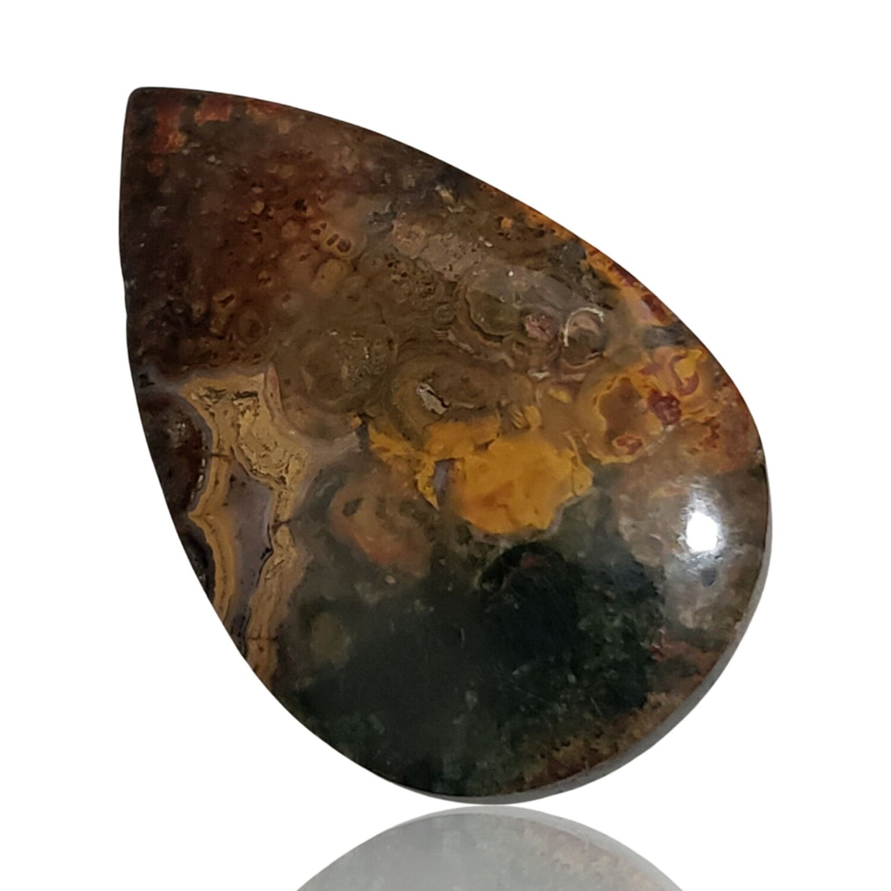 49.5Ct Natural Indonesian Paint Jasper Cabochon. Size- approx. 41x26mm