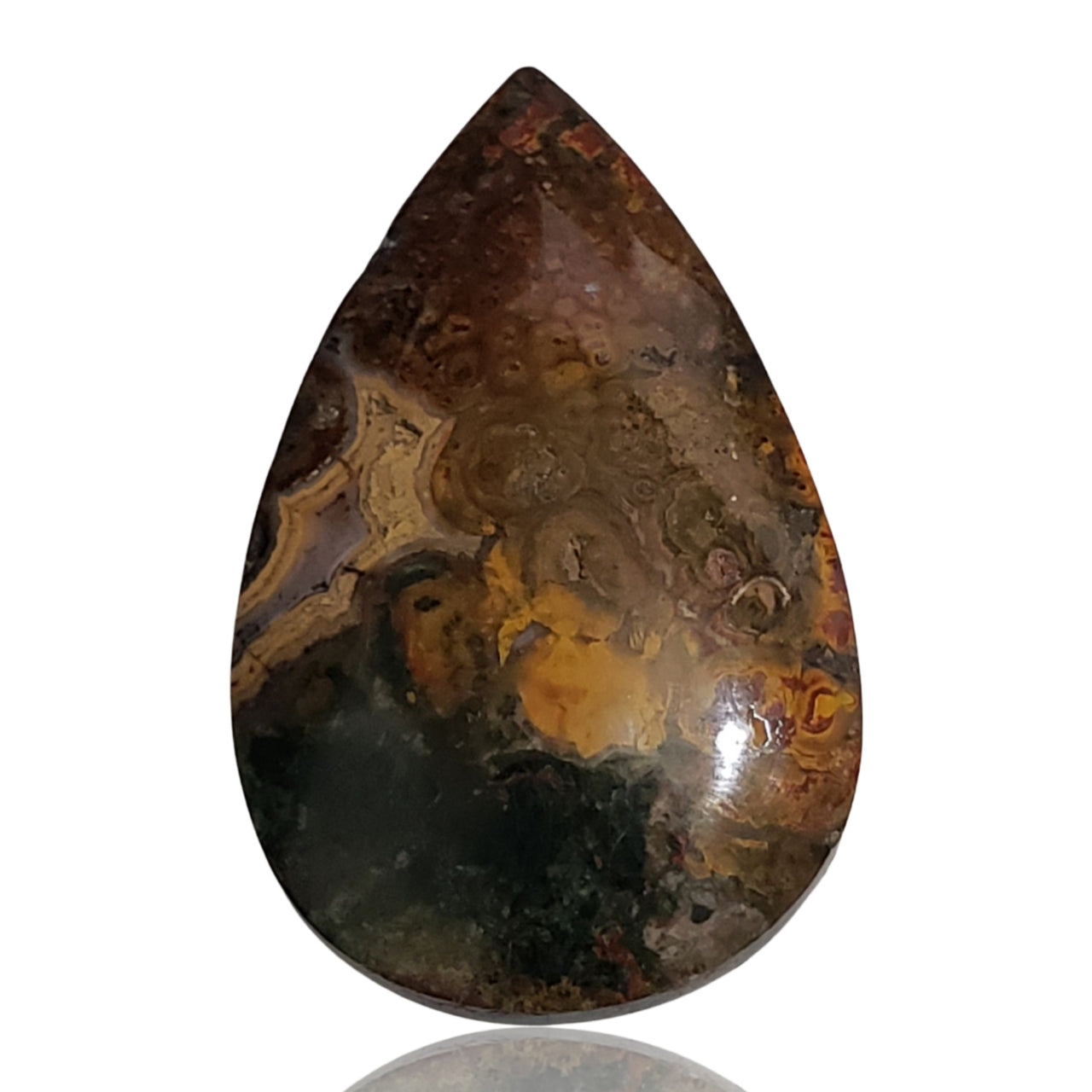 49.5Ct Natural Indonesian Paint Jasper Cabochon. Size- approx. 41x26mm