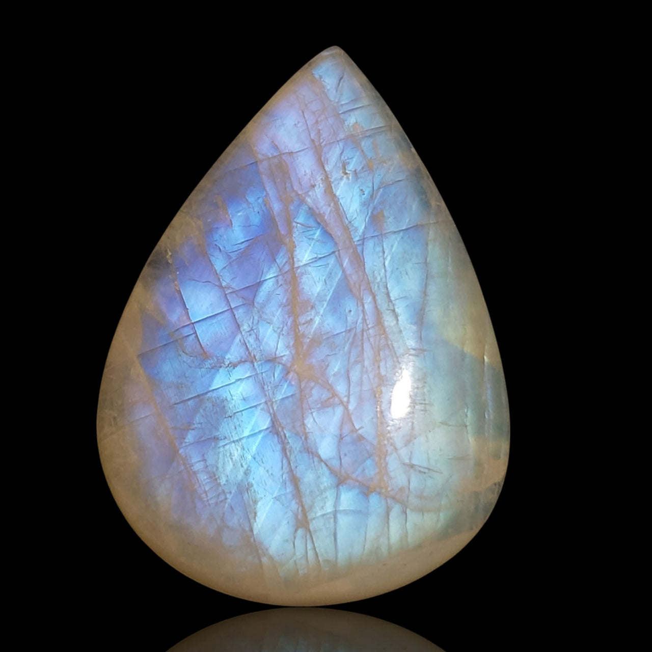 82Ct Rainbow Moonstone Cabochon. Size- approx. 43x31mm