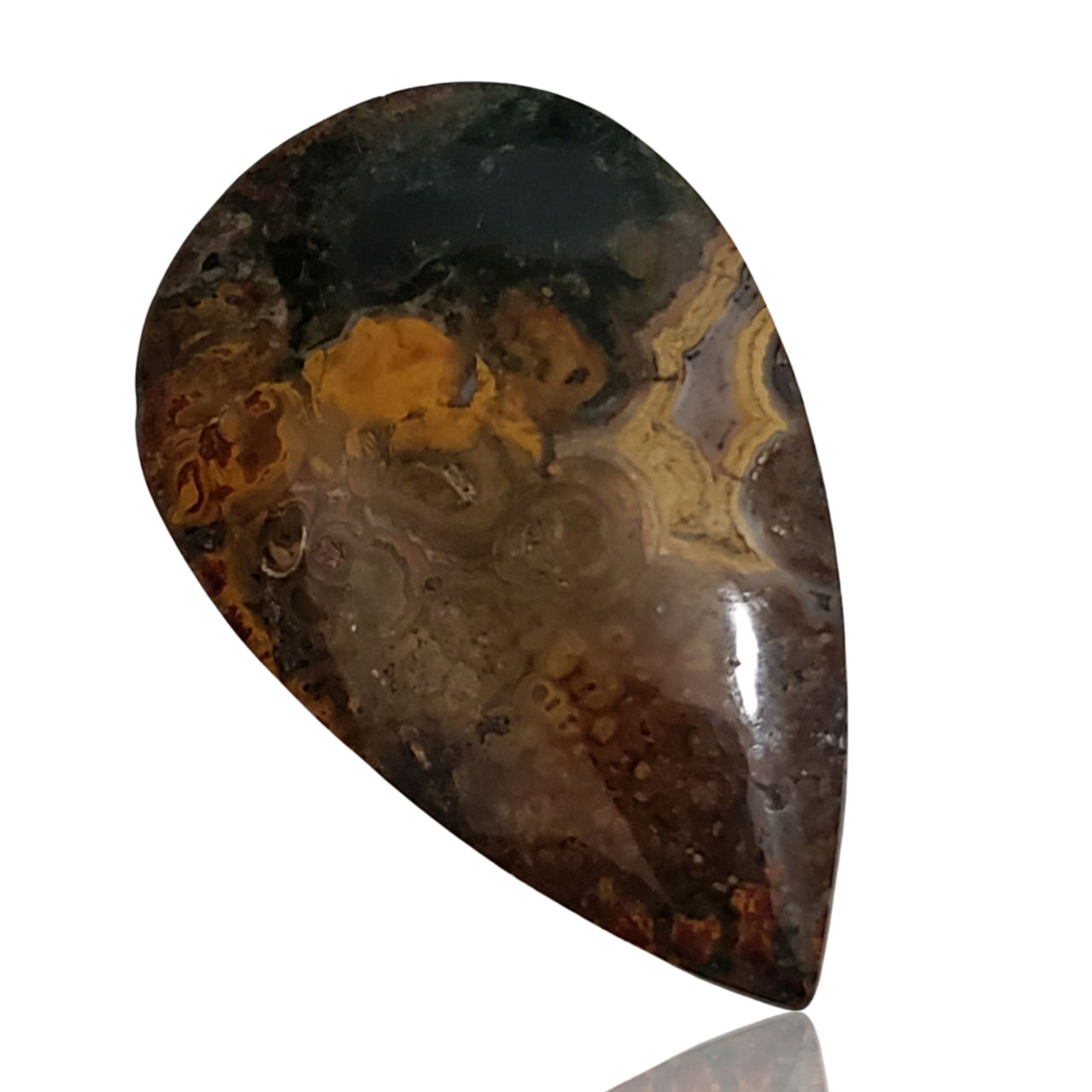 49.5Ct Natural Indonesian Paint Jasper Cabochon. Size- approx. 41x26mm