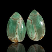 Thumbnail for 14Ct Natural Variscite Cabochon Pair . Size- approx. 20x12mm each