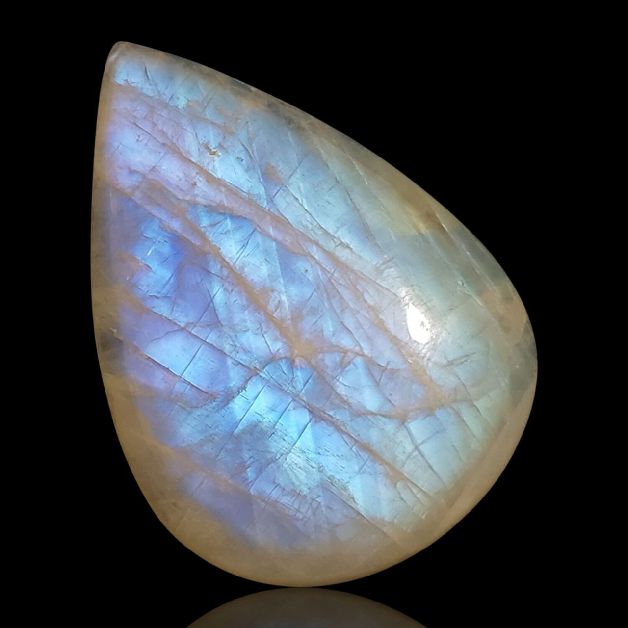 82Ct Rainbow Moonstone Cabochon. Size- approx. 43x31mm