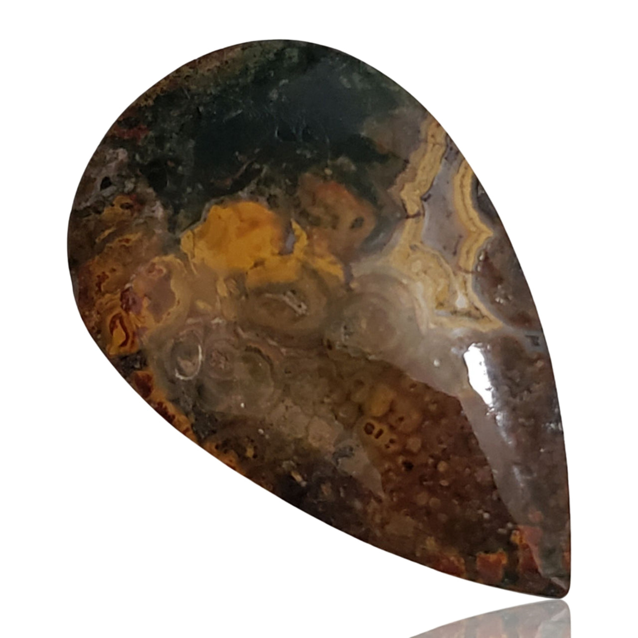 49.5Ct Natural Indonesian Paint Jasper Cabochon. Size- approx. 41x26mm