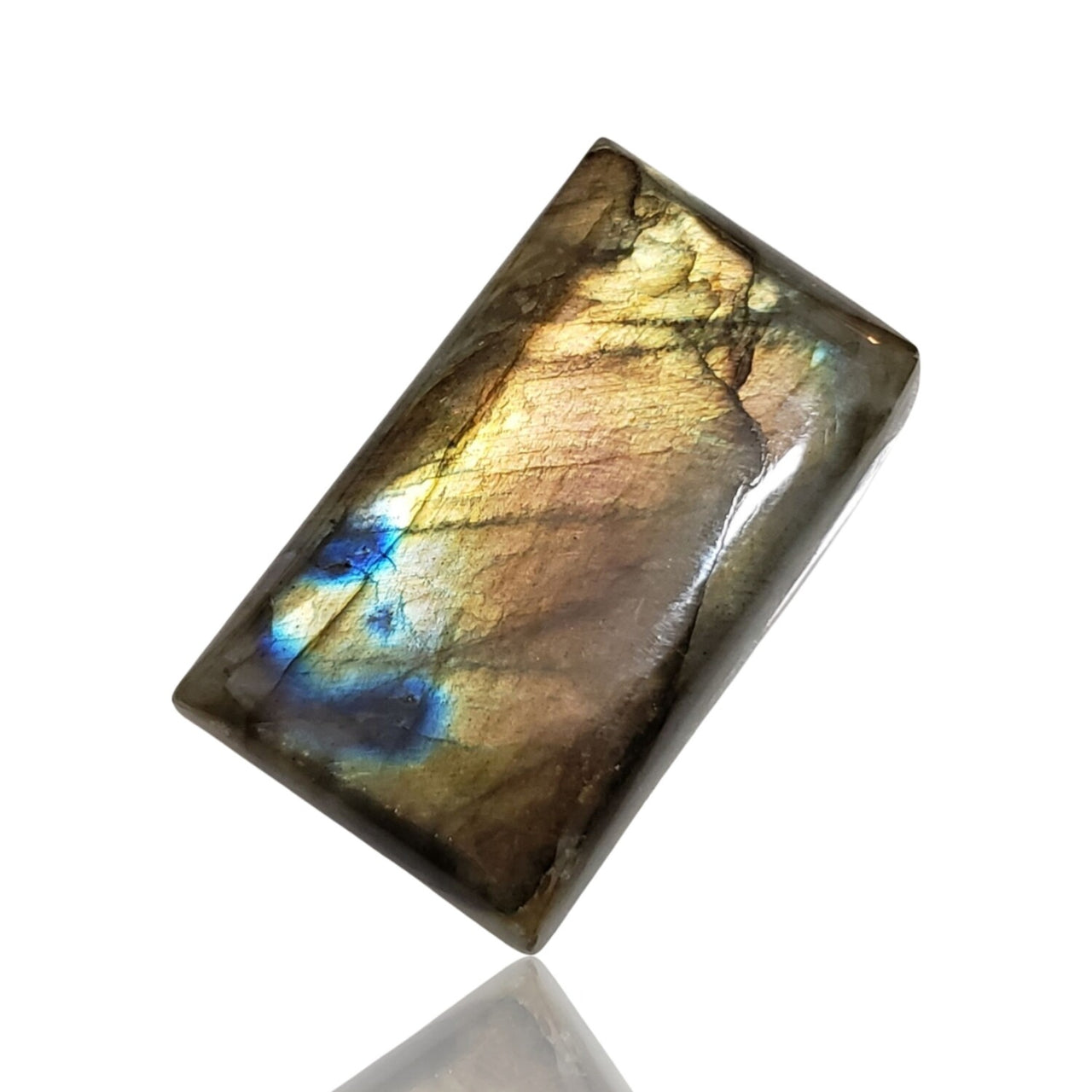 77Ct Natural Labradorite Cabochon. Size- approx. 39x23mm