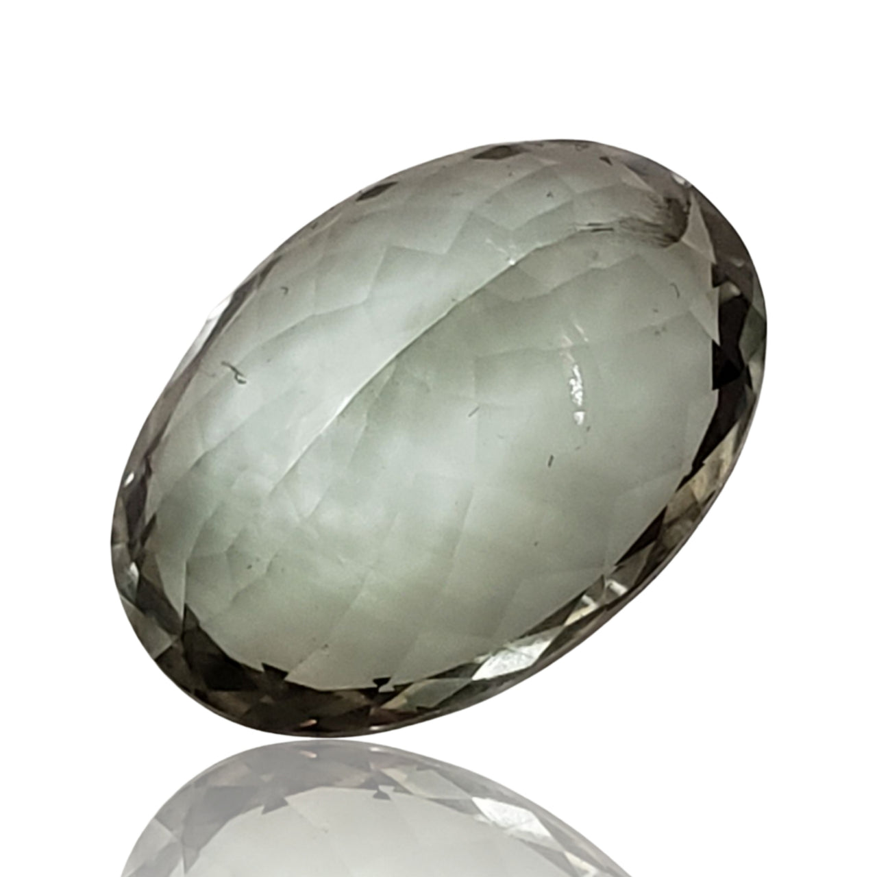 25.5Ct Natural FINE Green Amethyst/Prasiolite Faceted. Size- approx. 23x17x11mm