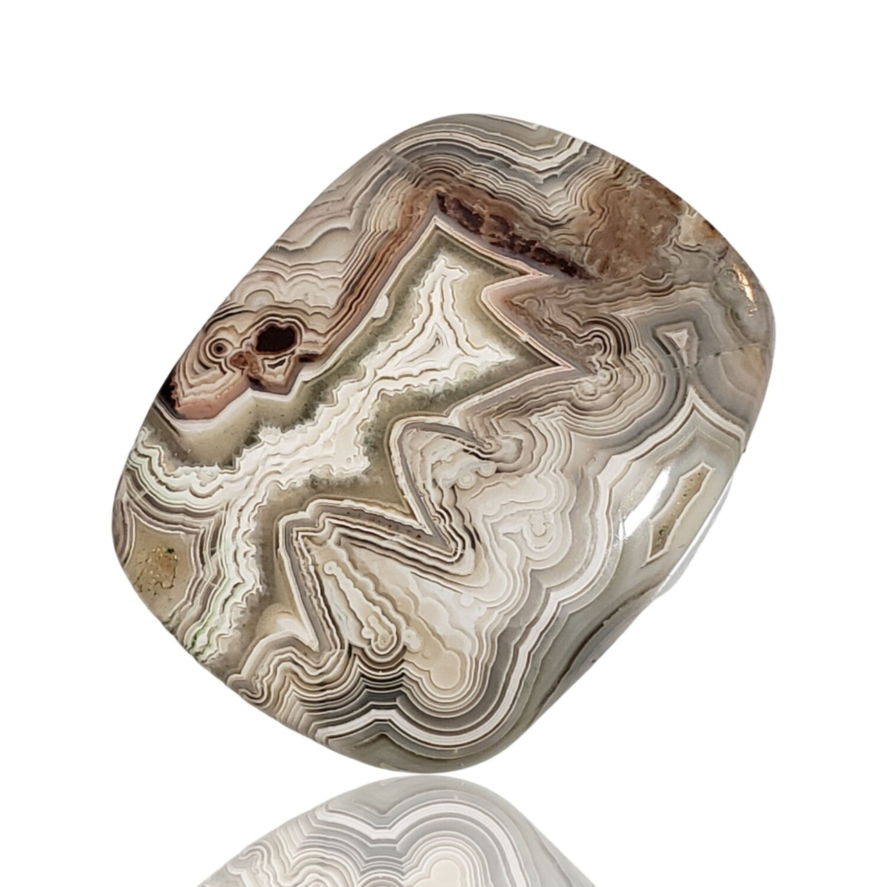 86Ct Natural Crazy Lace Agate Cabochon. Size- approx. 43x34mm