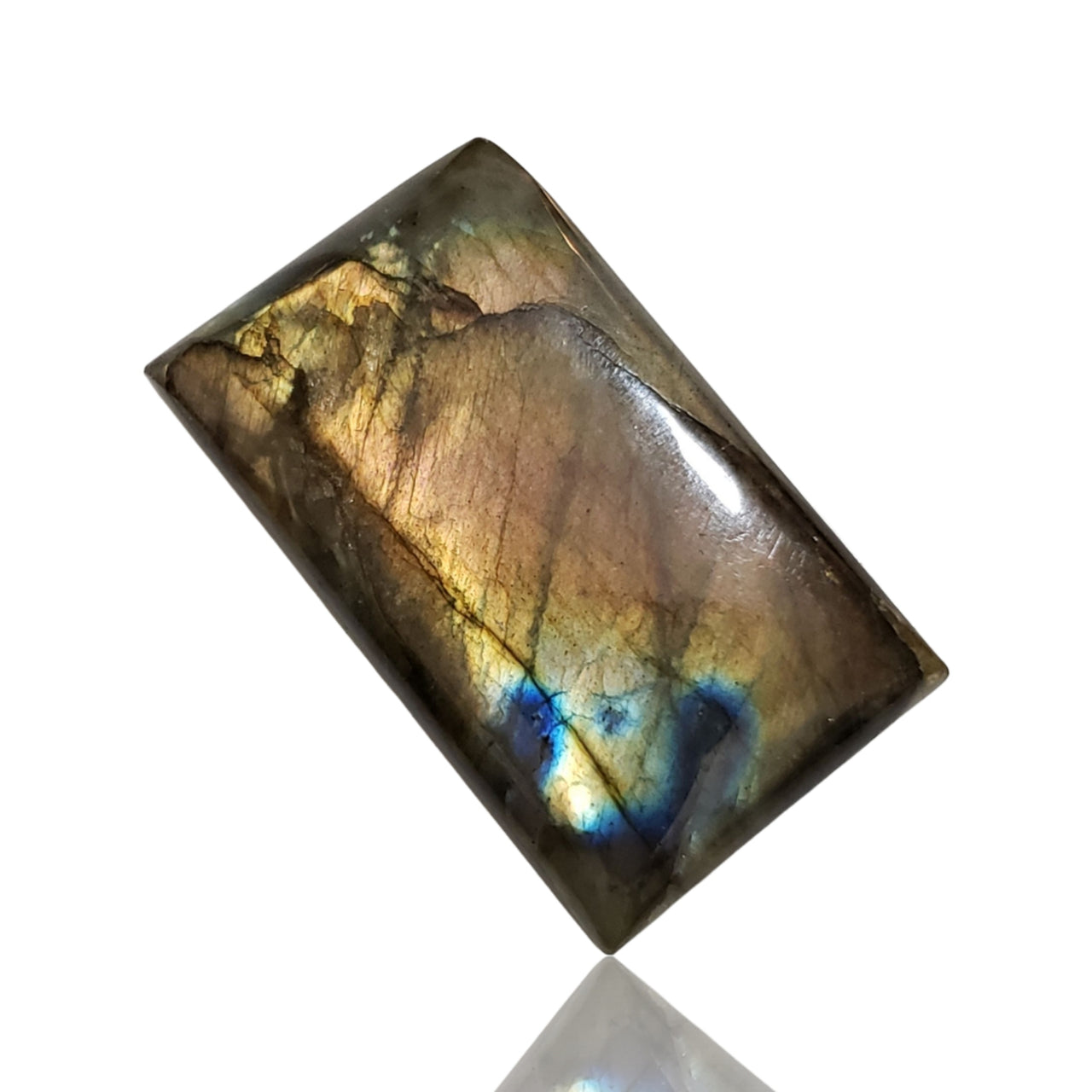 77Ct Natural Labradorite Cabochon. Size- approx. 39x23mm