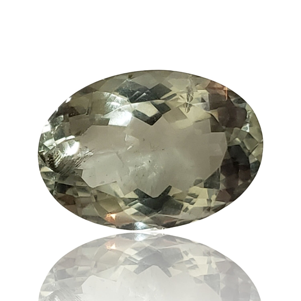 25.5Ct Natural FINE Green Amethyst/Prasiolite Faceted. Size- approx. 23x17x11mm