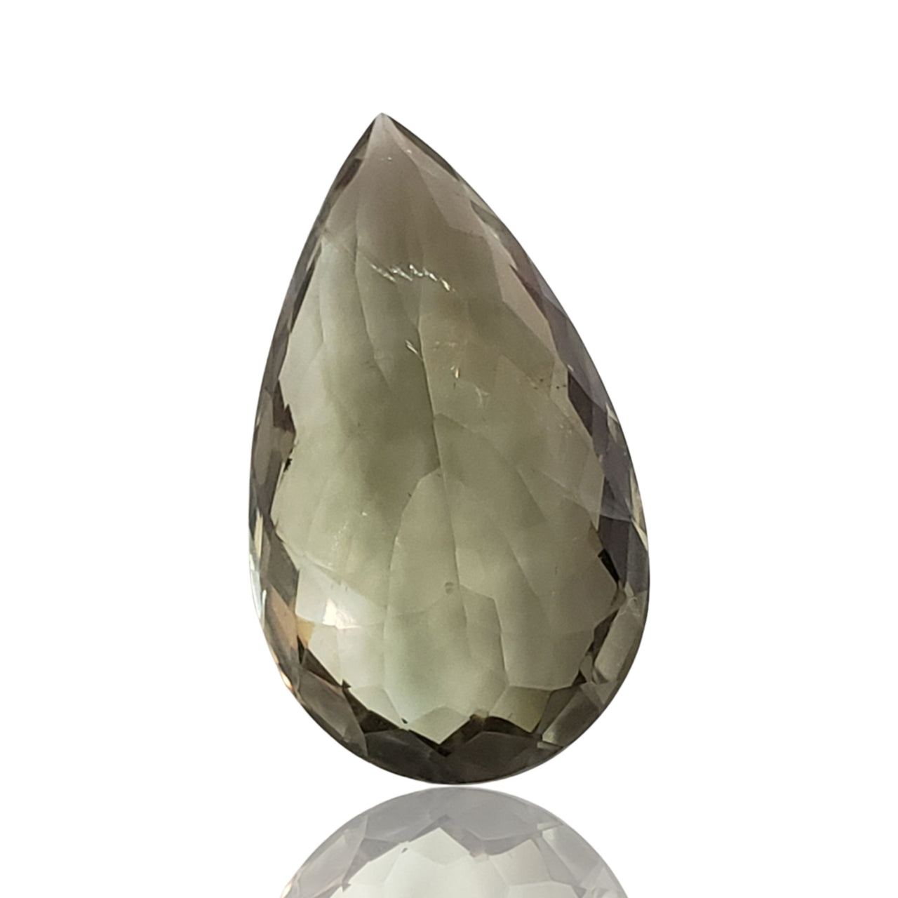 34.5Ct Natural FINE Green Amethyst/Prasiolite Faceted. Size- approx. 31x18x12mm