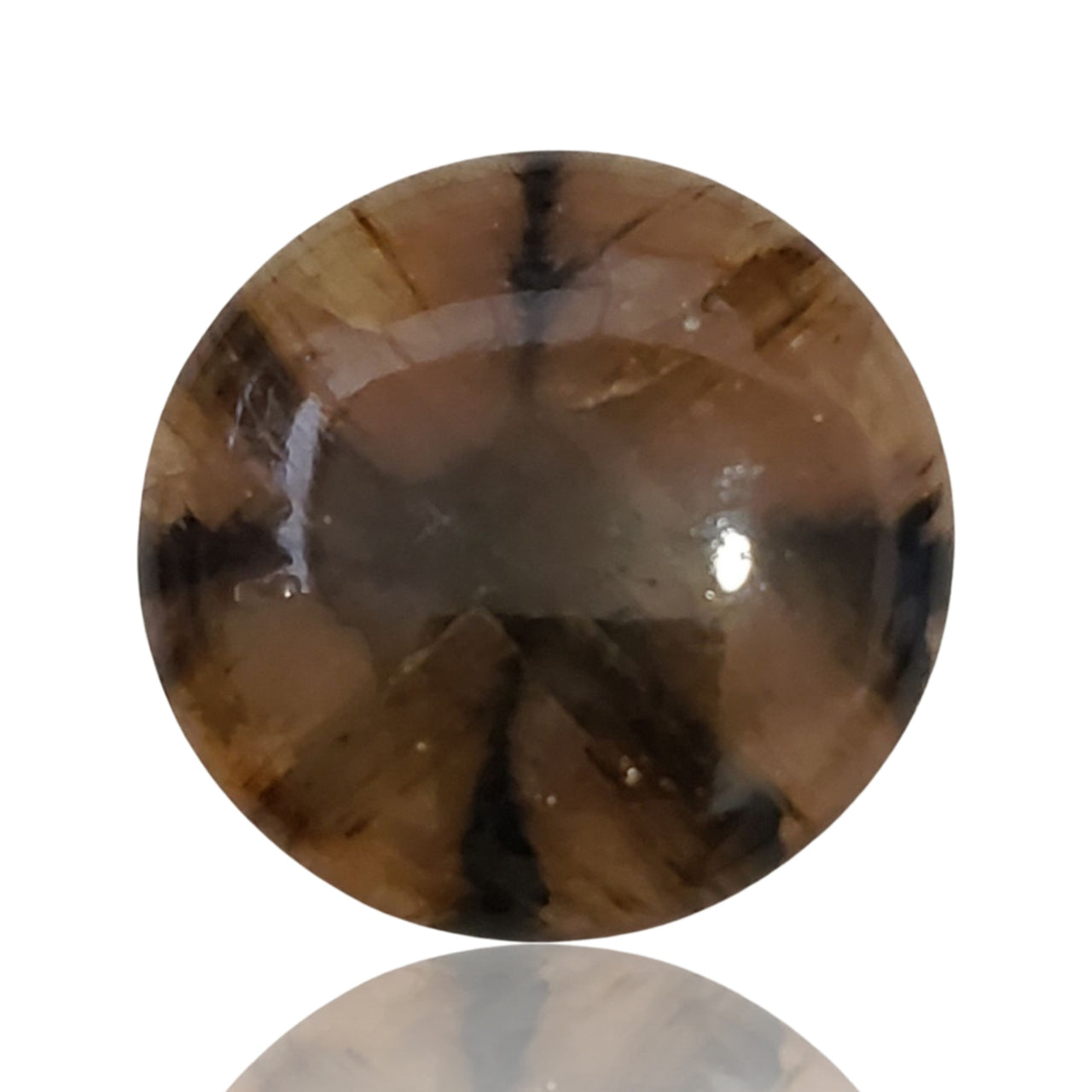 28.5Ct Natural Chiastolite/Andalusite Cross Stone Cabochon. Size- approx. 24mm