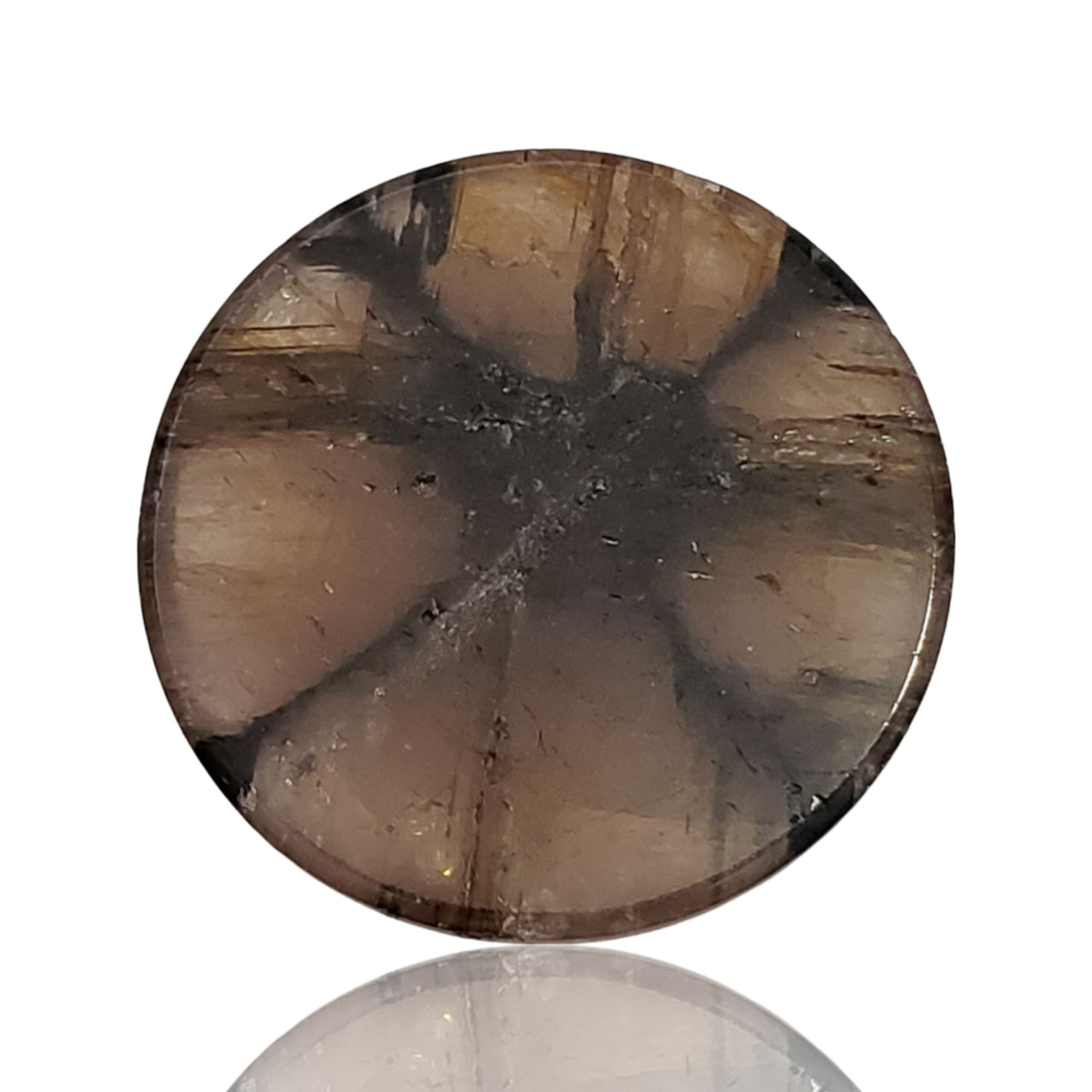 28.5Ct Natural Chiastolite/Andalusite Cross Stone Cabochon. Size- approx. 24mm