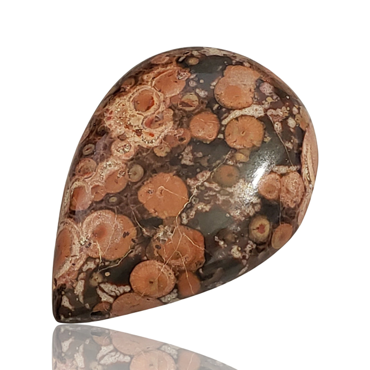 28Ct Natural Red Poppy Jasper Cabochon. Size- approx. 34x24mm