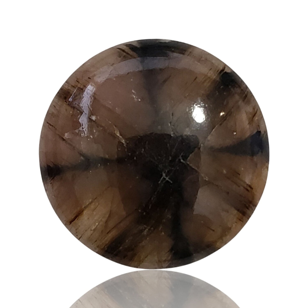 28.5Ct Natural Chiastolite/Andalusite Cross Stone Cabochon. Size- approx. 24mm