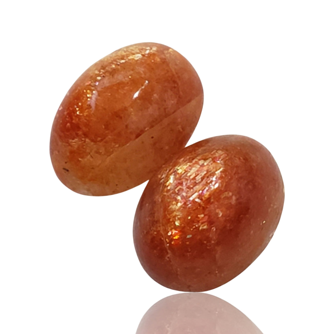 12.5Ct Natural Sunstone Cabochon. Size- approx. 14x10mm and 13x10mm