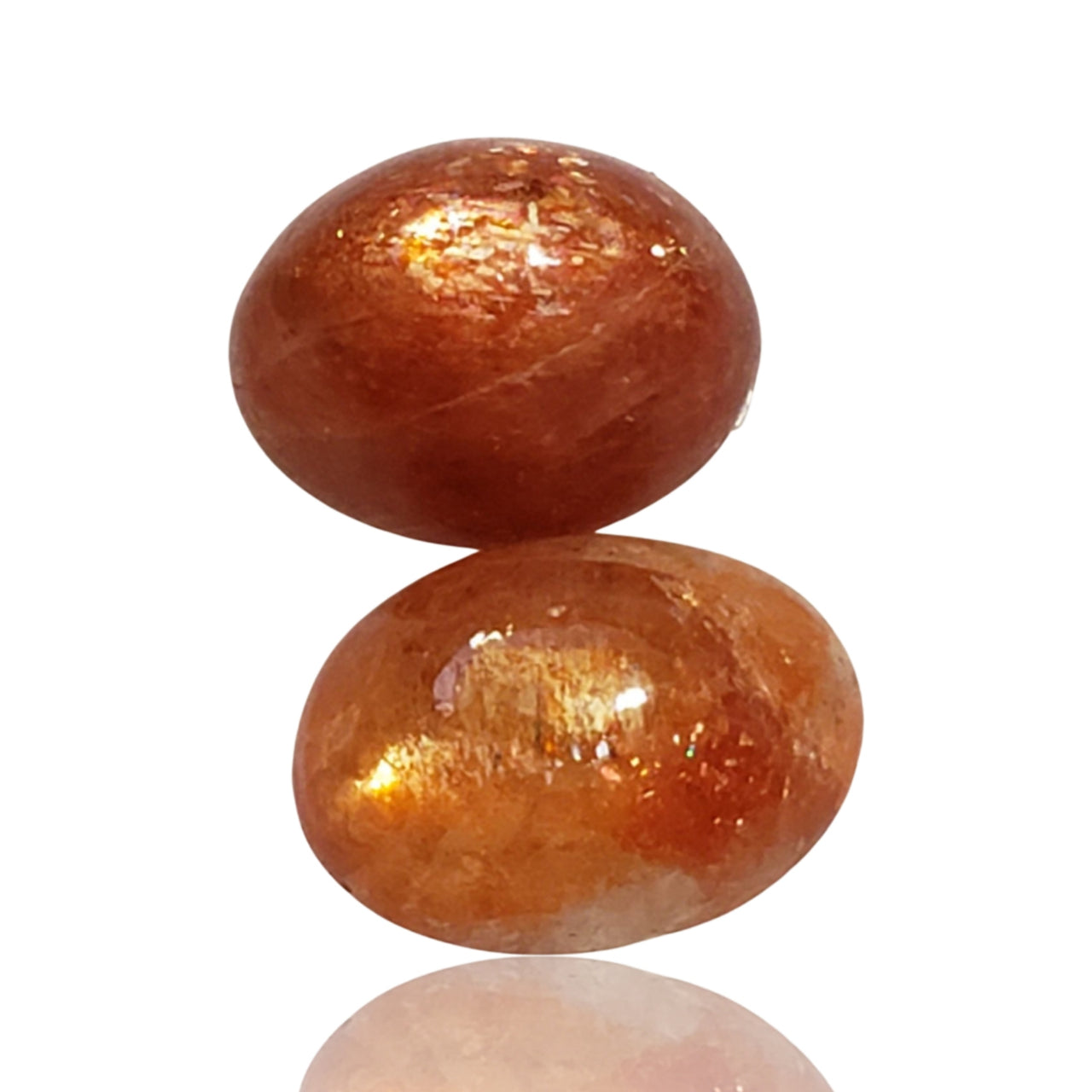 12.5Ct Natural Sunstone Cabochon. Size- approx. 14x10mm and 13x10mm