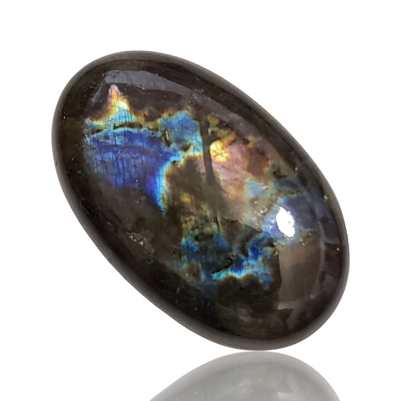 68Ct Natural Labradorite Cabochon. Size- approx. 37x23mm