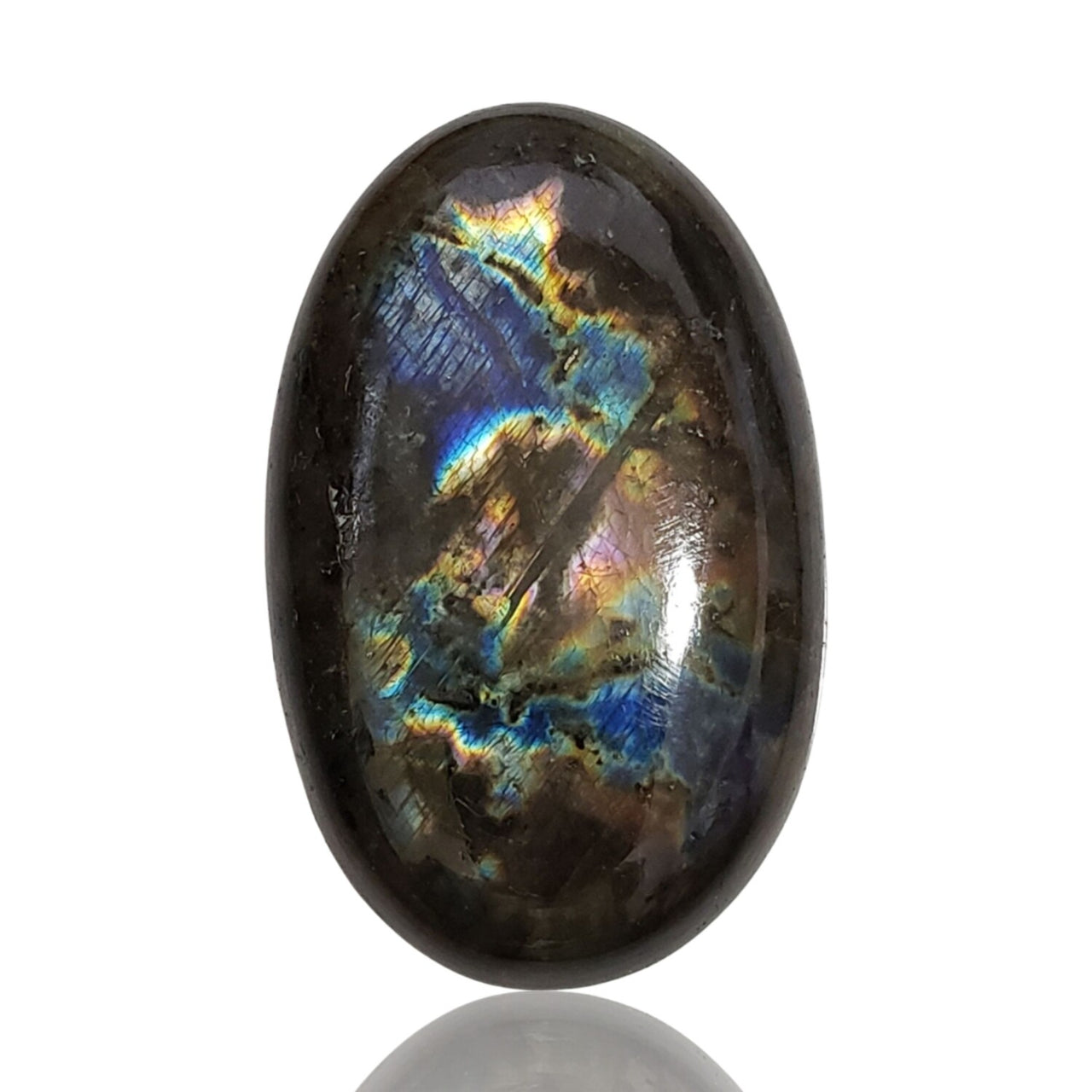 68Ct Natural Labradorite Cabochon. Size- approx. 37x23mm