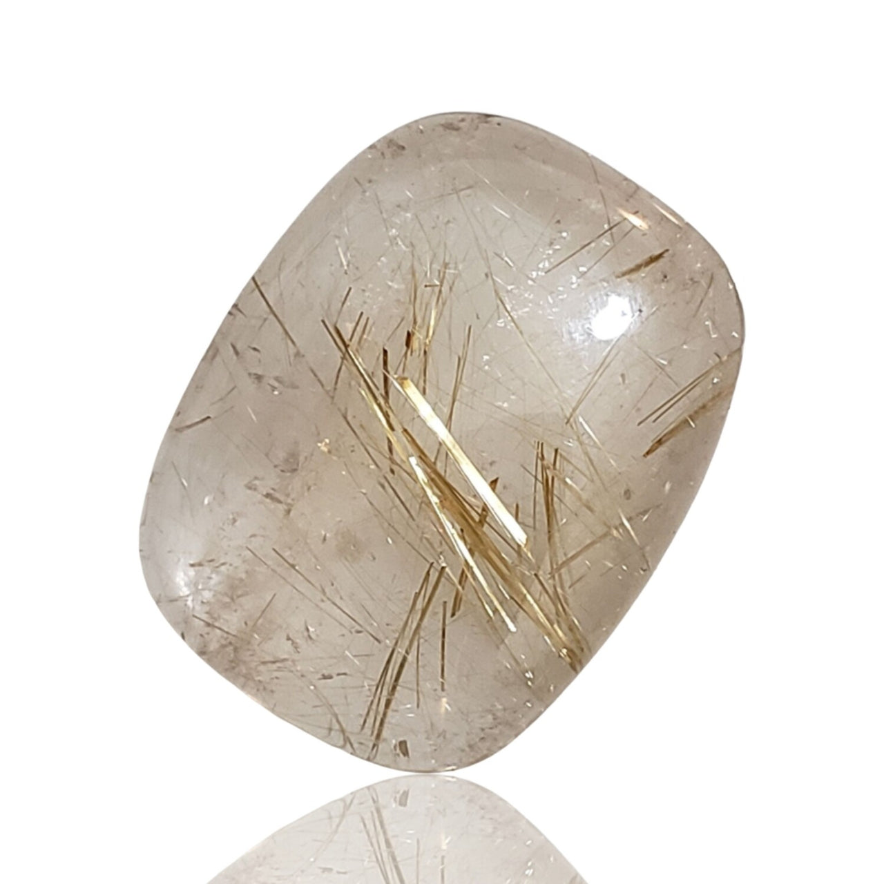 40.5Ct Natural Golden Rutile Quartz Cabochon. Size- approx. 28x22mm