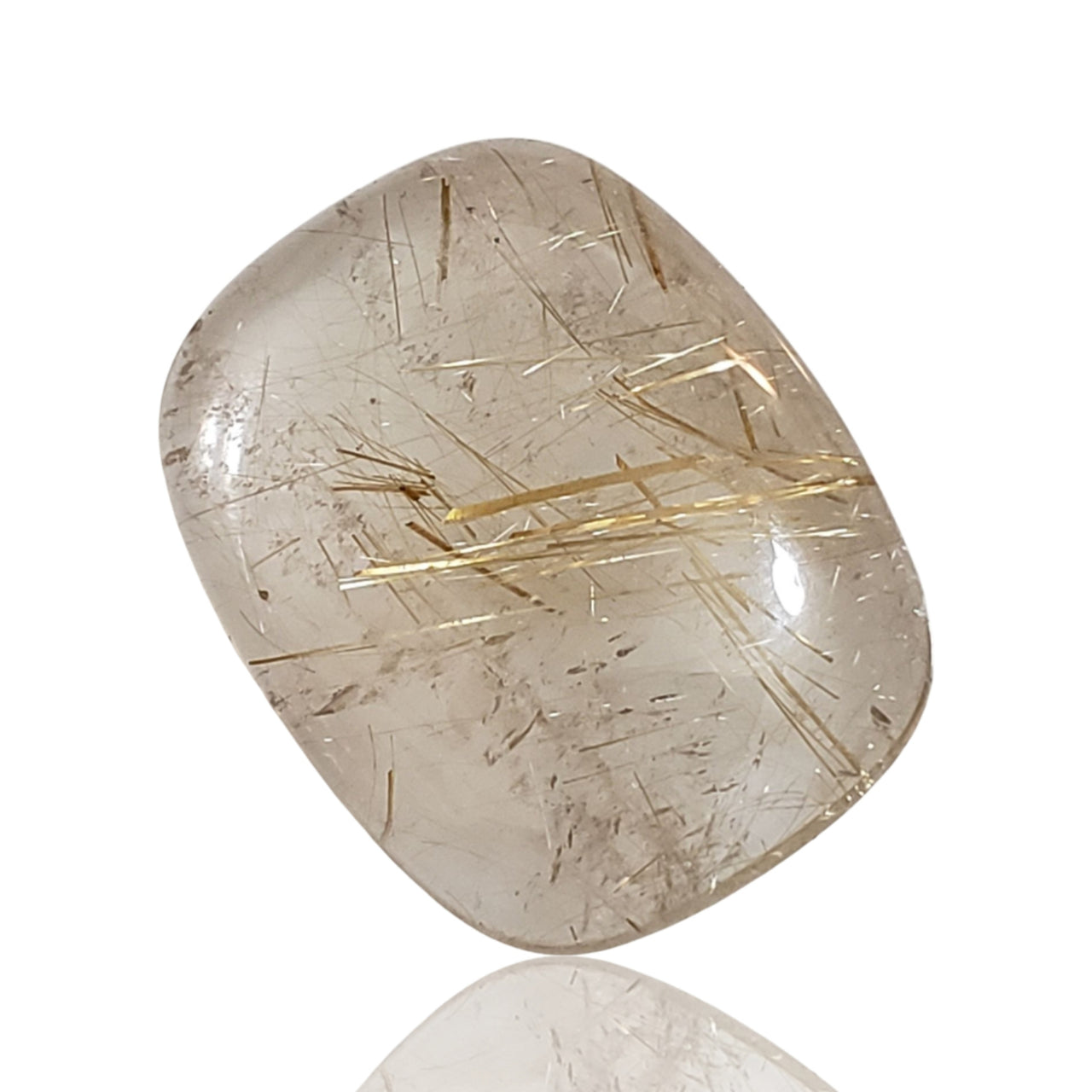 40.5Ct Natural Golden Rutile Quartz Cabochon. Size- approx. 28x22mm