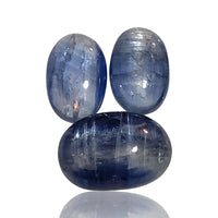 Thumbnail for 21Ct 3PCs Natural Kyanite Cabochon LOT. Size- approx. 16x11mm, two are 13x9mm