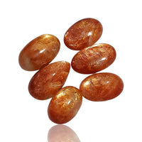 Thumbnail for 22.5Ct 6Pcs Natural Sunstone Cabochon Lot. Length range- approx. 11.3mm to 14.3mm