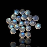 Thumbnail for 4.5Ct 21Pcs Natural Rainbow Moonstone Cabochon Lot. Size- approx. 3mm