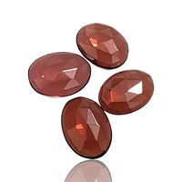 Thumbnail for 5.5Ct 4Pcs Natural FINE Almandine Red Garnet ROSE CUT Cabochons