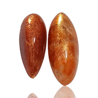 Thumbnail for 15.5Ct Natural Sunstone Cabochon. Size- approx. 21x9mm and 18x8mm