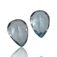 Thumbnail for 6Ct Natural Blue Topaz Faceted Pair. Size- approx. 10x7mm