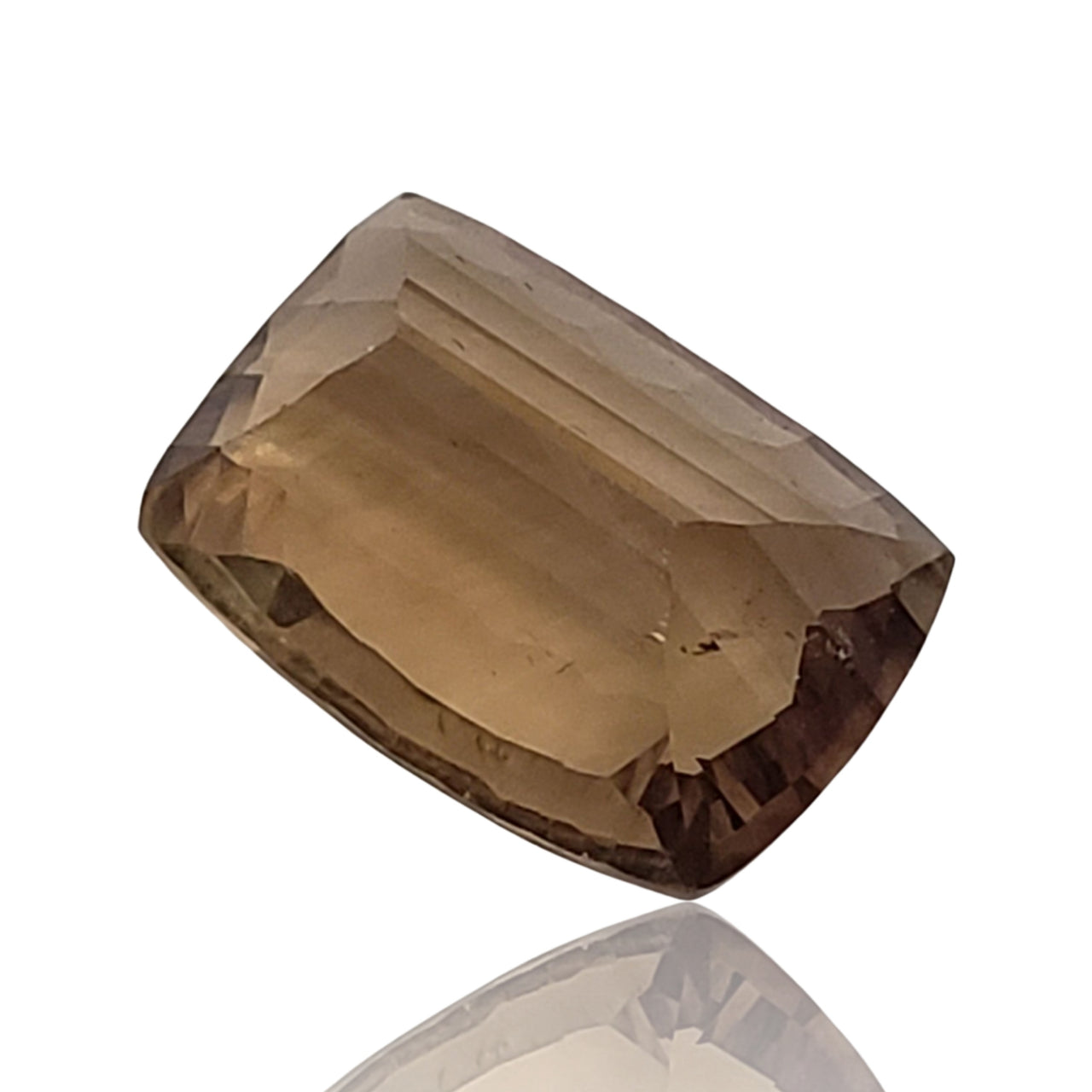 13.5Ct FINE Natural Beer Quartz Concave Cut. Size- approx. 18x13x8.7mm