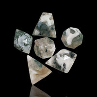 Thumbnail for 32.5Ct 6Pcs Natural Moss Agate Rose Cut Cabochon Lot. Length range- approx. 12mm to 19mm