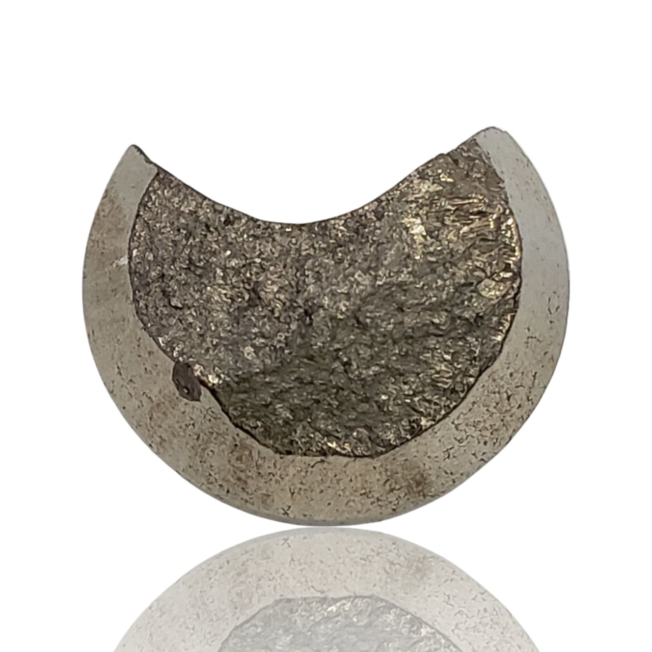 44Ct Natural Natural Marcasite Druzy Crescent. Size- approx. 22x18mm