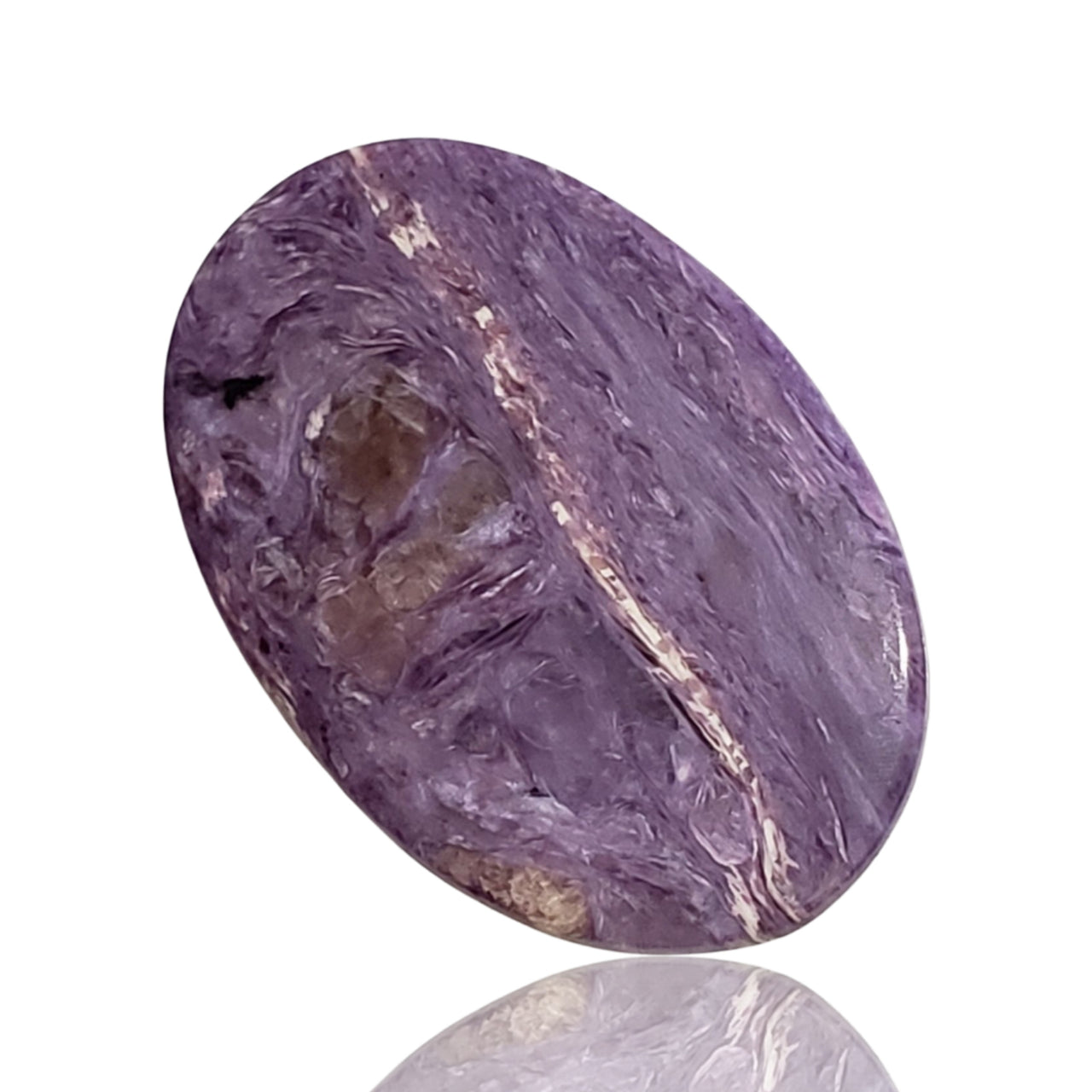 23.5Ct Natural Russian Charoite Cabochon. Size- approx. 32x22mm