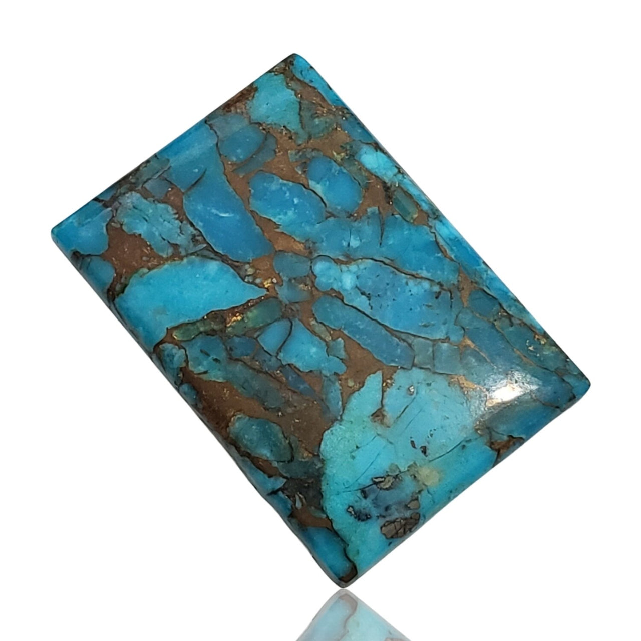 48Ct Mojave Copper Turquoise Cabochon. Size- approx. 35x24mm