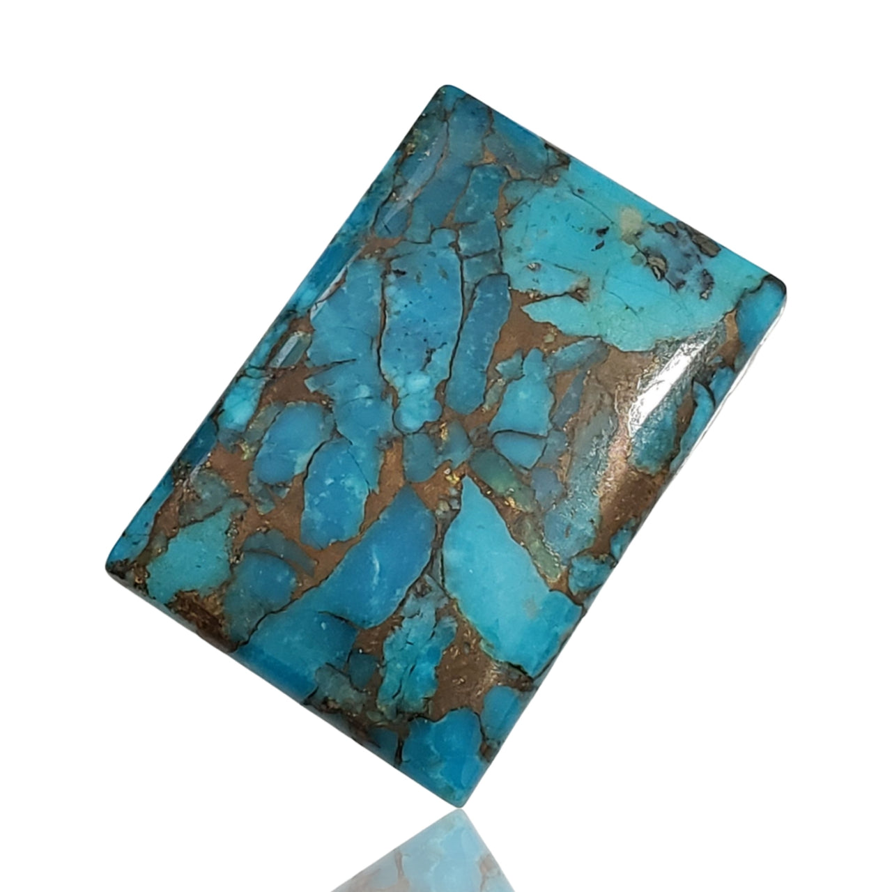 48Ct Mojave Copper Turquoise Cabochon. Size- approx. 35x24mm