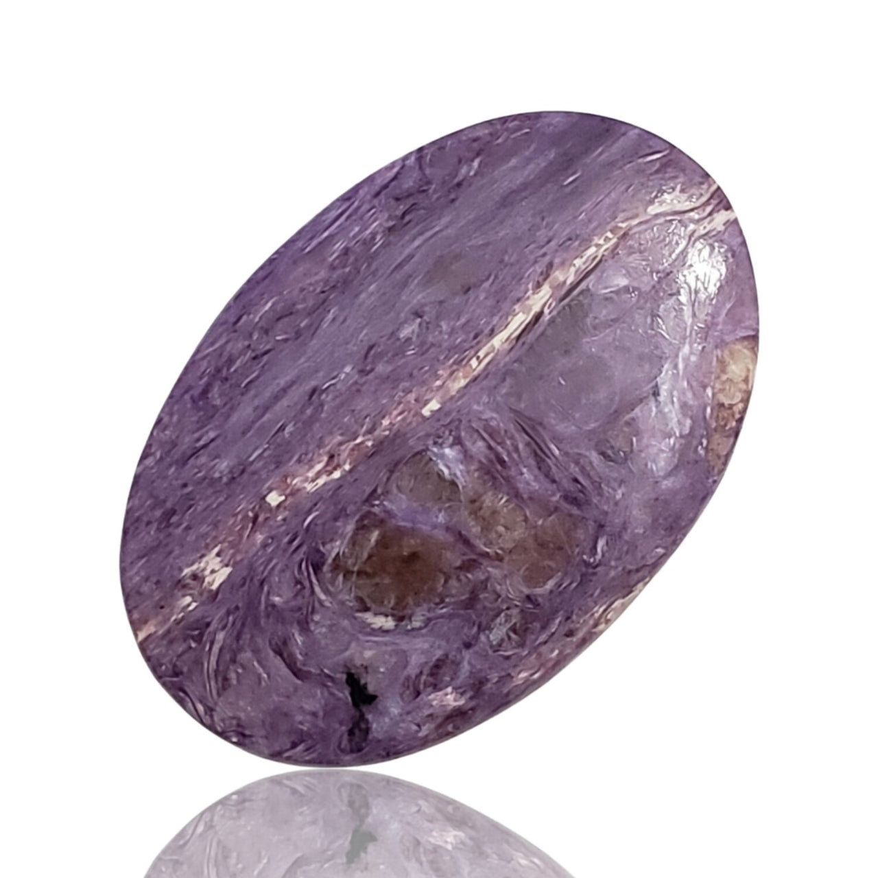 23.5Ct Natural Russian Charoite Cabochon. Size- approx. 32x22mm