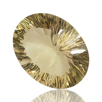 Thumbnail for 30Ct Natural Greenish-Yellow Lemon Citrine Concave Cut . Size- approx. 26x20x11mm