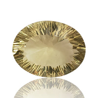 Thumbnail for 30Ct Natural Greenish-Yellow Lemon Citrine Concave Cut . Size- approx. 26x20x11mm