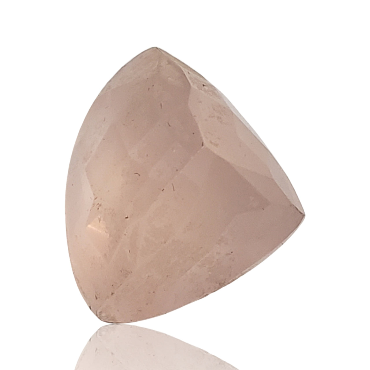 32Ct Natural Rose Quartz Checker Cut Faceted. No flat base. Size- approx. 24x20x14mm