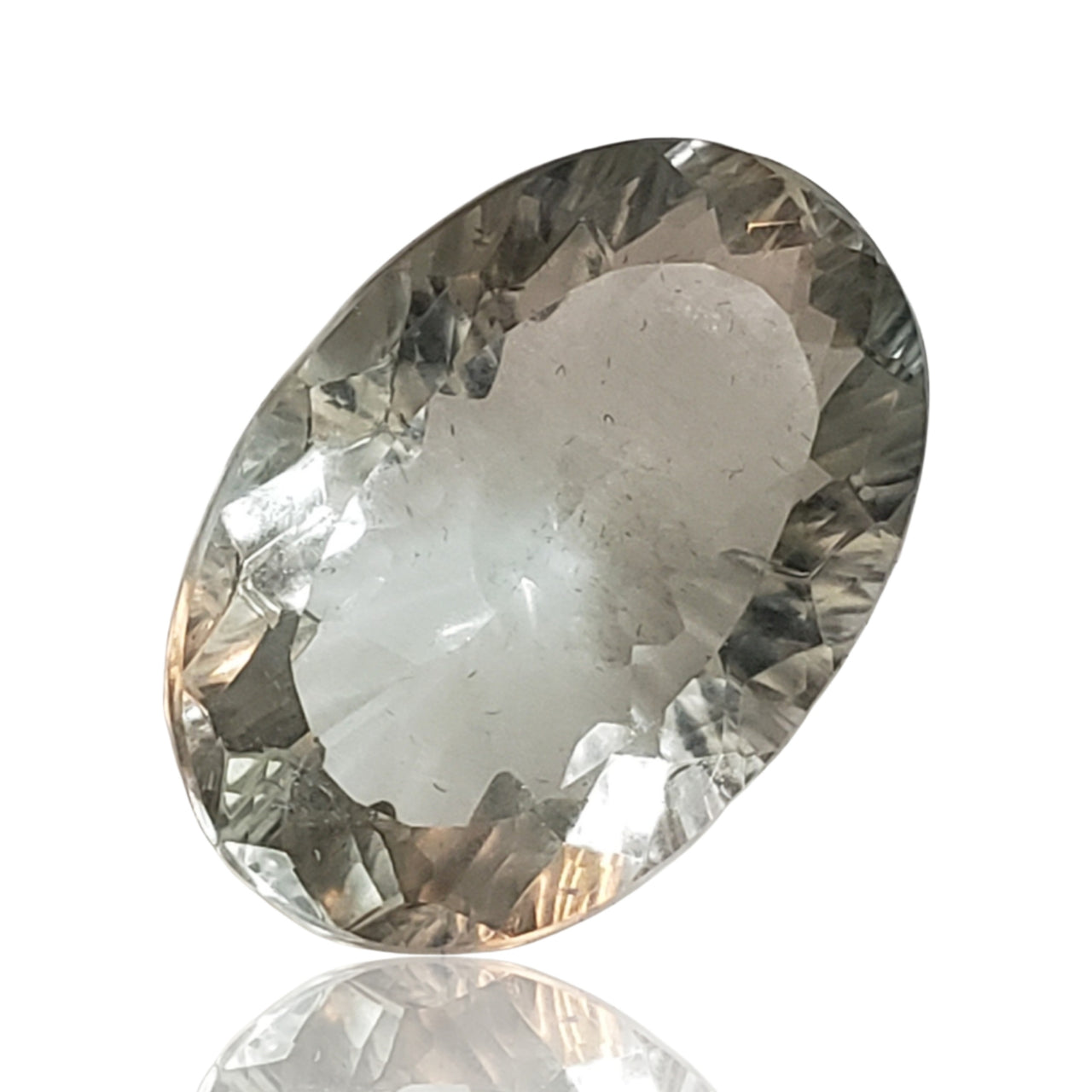 29Ct Natural Green Amethyst/Prasiolite Faceted. Size- approx. 25x17x11mm