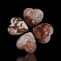 Thumbnail for 32Ct 4PCs Natural Rhodochrosite Heart Cabochon LOT. Length- approx. 14mm