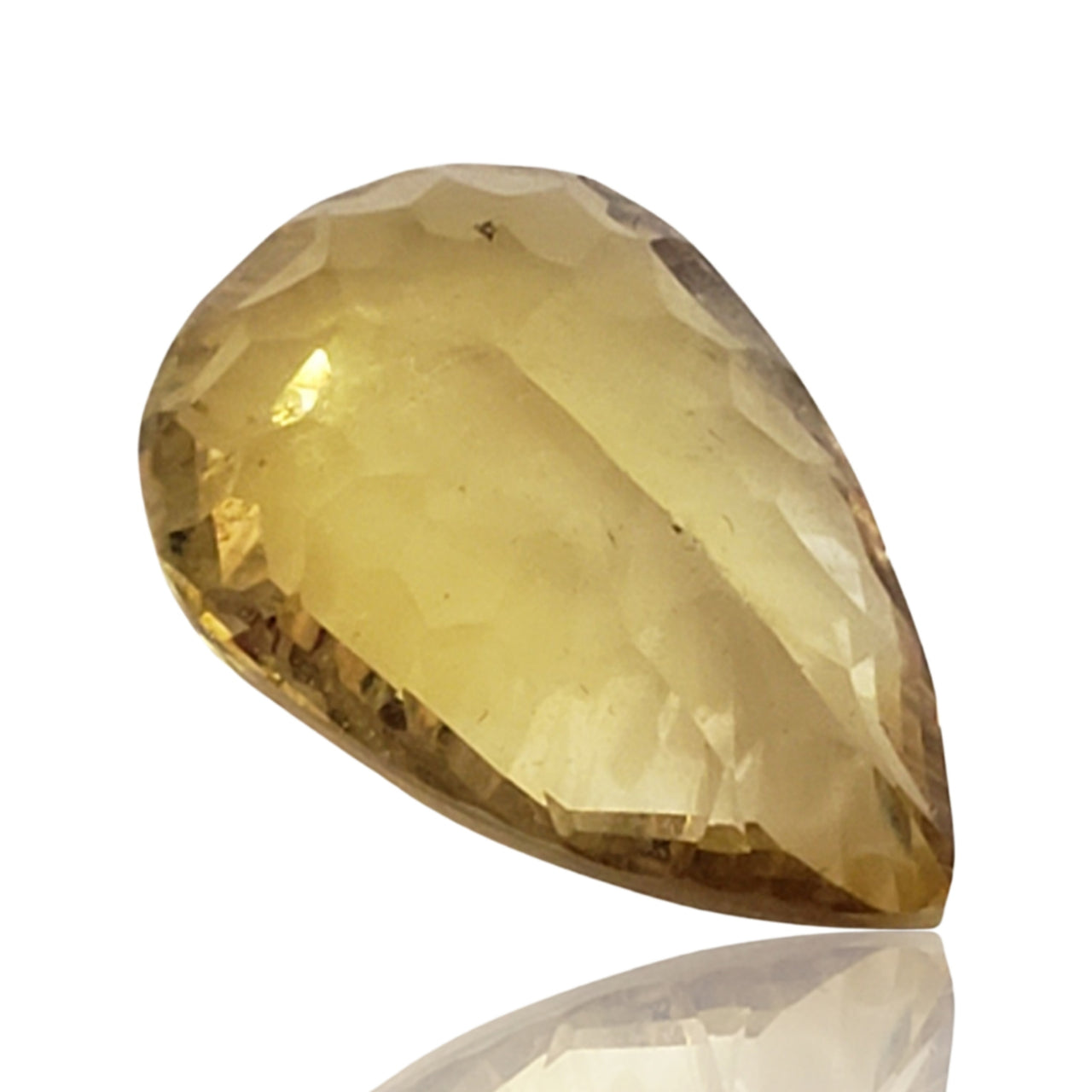 11Ct Natural Citrine Concave Cut Faceted . Size- approx. 19x13x8mm