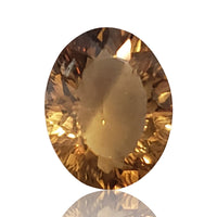 Thumbnail for 9.5Ct Natural Beer Quartz Faceted Oval Cut. Size- approx. 17x13x7mm