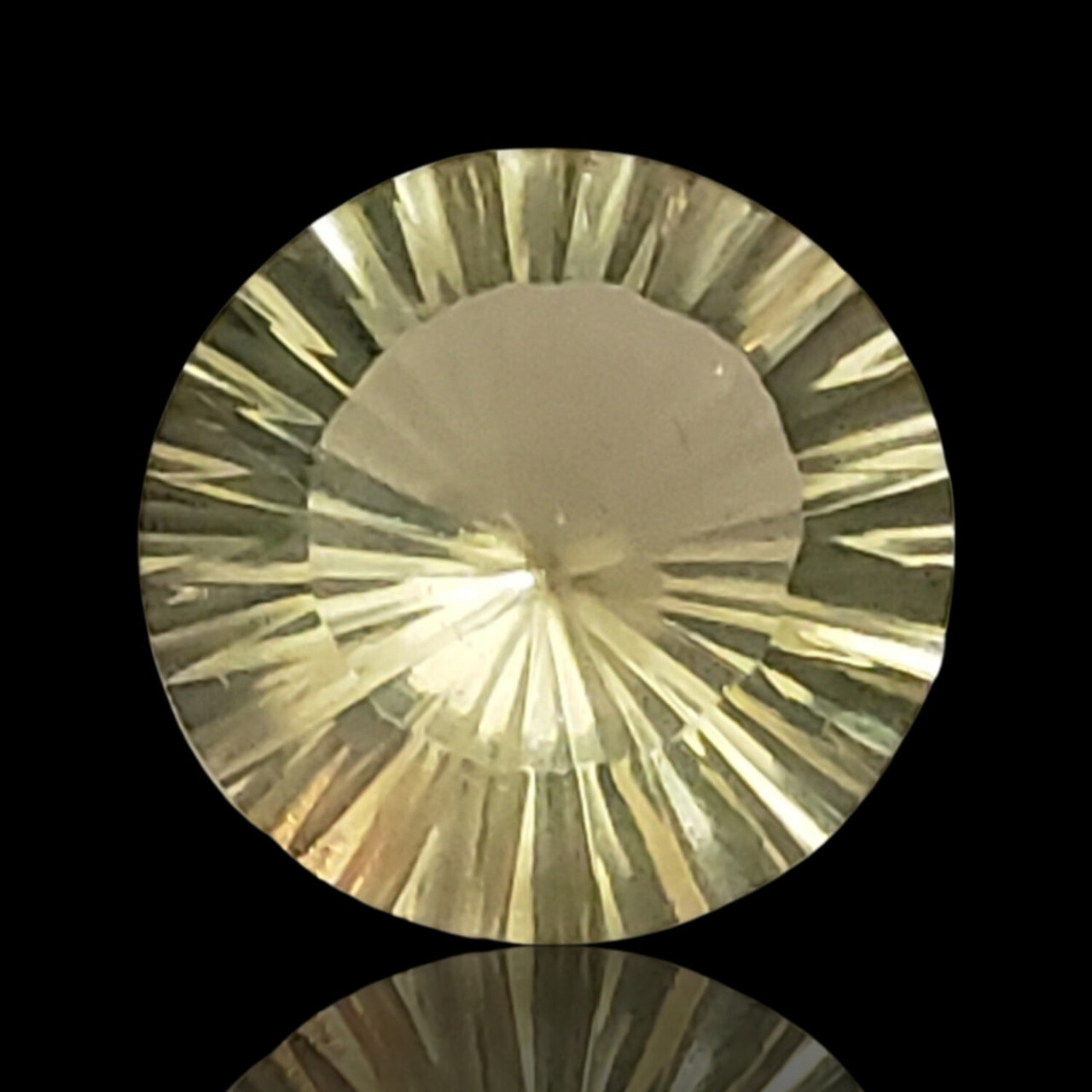 8.5Ct Natural Lemon Citrine Concave Cut Faceted. Size- approx. 14mm