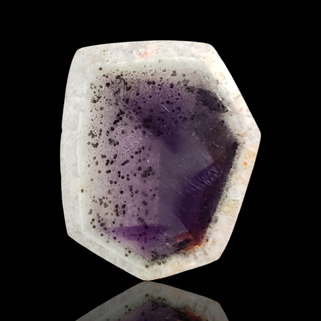 25.5Ct Natural Traipache Amethyst Slice. Size- approx. 26x22mm