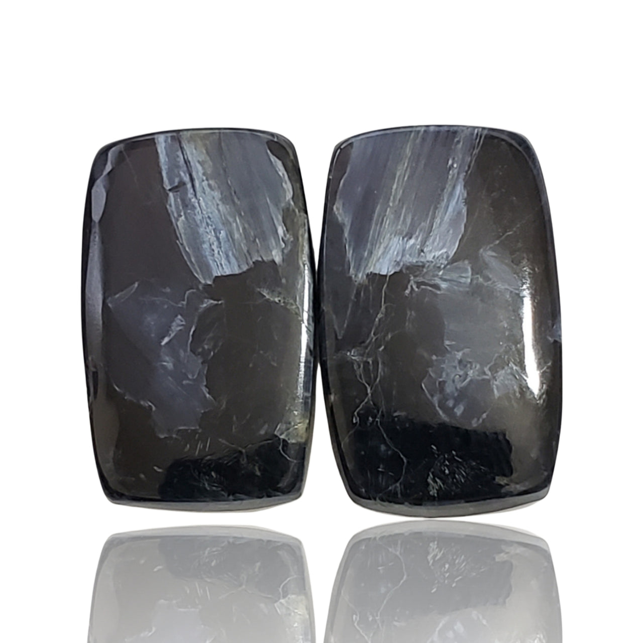 23Ct Natural Pietersite Cabochon Pair. Size- approx. 22x14mm