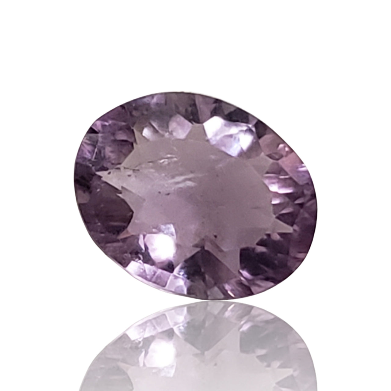 3.5Ct Natural Amethyst Oval Cut Faceted. Size- approx. 12x9mm