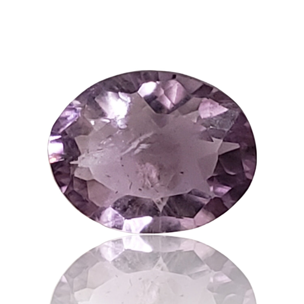 3.5Ct Natural Amethyst Oval Cut Faceted. Size- approx. 12x9mm